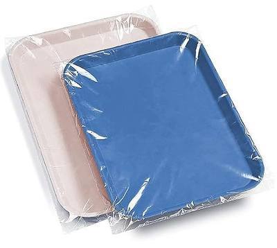 Dental Plastic Tray Sleeves | Box of 500 | Disposable Clear Tattoo and Dental Tray Covers | Made of Clear Plastic, Barrier Between Tray and Instruments - Ritter Size B | Medium - 10.5” x 14”