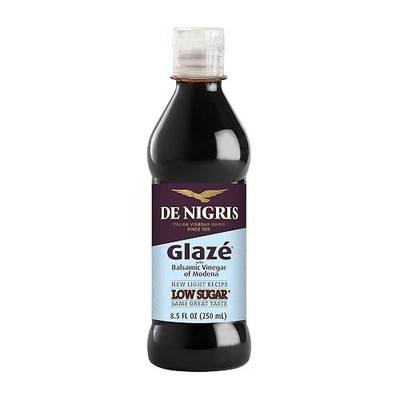 De Nigris Low Sugar Glaze With Balsamic Vinegar Of Modena 8,5 Oz (250ml) | Balsamic Glaze with Balsamic Vinegar From Modena Italy | Glaze Balsamic Vinegar