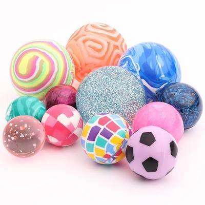 Bouncy Balls - 12 Bouncing Balls Assorted Sizes: 45mm, 32mm and 25mm | Mini Bouncy Balls for Kids - Bouncy Ball Toys for Capsule Vending Machine