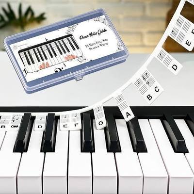 Removable Piano Keyboard Note Labels for Learning, 88-Key Full Size, Say Goodbye to Piano Key Stickers & Piano Keyboard Stickers (Classic Black)