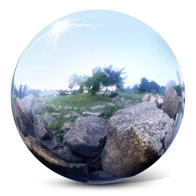Stainless Steel Gazing Mirror Ball 12 Inch Silver Garden Sphere Garden Ornaments for Home Housewarming Decorating Gift