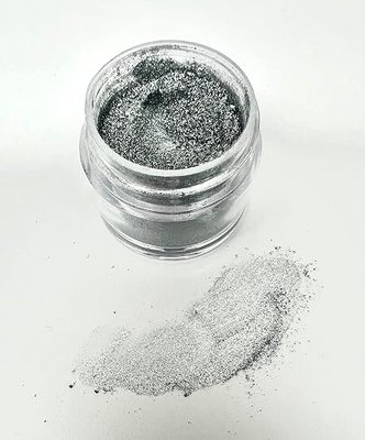 24 Karat Silver Chrome Highlighter Luxury Cake Dust, 5 grams for Cakes, Cupcakes, Cookies, Icing, Chocolate Wedding Party Baking Cupcake Cookie Ice Cream Decoration Supplies