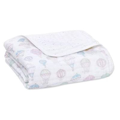 aden + anais 100% Organic Cotton Muslin Baby Blanket Crib Bedding for Newborn Baby and Toddler, Nursery Blanket for Boys and Girls, Baby Registry and Shower Gift - Above The Clouds