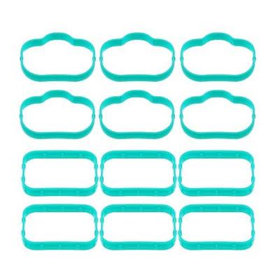 Engine Intake Manifold Gasket Set Lower and Upper Silicone Rubber Compatible with Chrysler 200 300 Dodge Durango Jeep Cherokee Gladiator Wrangler Ram 1500 3.6L V6 Replace# 68217514AB MS97204 MS97205