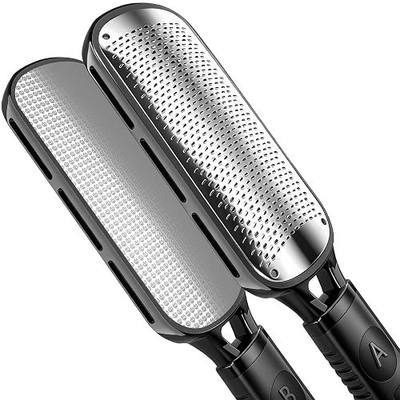 Antonki Foot File for Dead Skin, Double Sided Callus Remover for Feet, Metal Foot Scrubber for Cracked Heel, Professional Foot Scraper Rasp Pedicure Tool to Remove Hard Skin - 2 in 1 Foot File