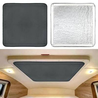 RV Roof Vent Blackout Shade - 16x16 Inch Skylight Window Insulator - UV Rays Protection Camper Trailer Fan Sun Cover