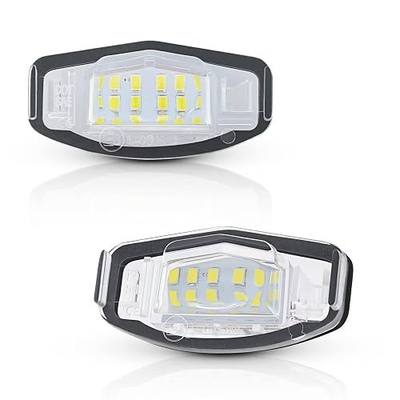LED License Plate Lights Bright White Tag Lamp Assembly Replacement Compatible with Honda Accord Sedan Odyssey Civic Pilot & Acura MDX TSX TL ILX RDX RL, Pack of 2