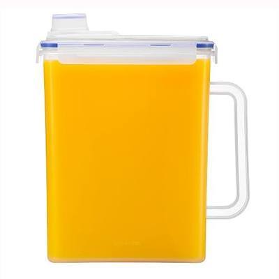 LocknLock Aqua Fridge Door Water Jug | Clear Pitcher | BPA Free Plastic Pitcher with Lid | 1 Gallon Pitcher with Lid for Water, Juice, Tea & More Beverages, Clear