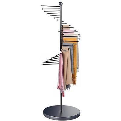Freestanding Scarf Display Stand, Metal Scarf Rack | 42x170cm/17x67in Spiral Scarf Holder, Hijab Stand for Clothing Store Commercial Home