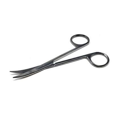 Premium Iris Scissors Micro Dissecting Scissors Curved 4.5" with Fine Sharp Blades Made of Stainless Steel Medical Surgical Tools (Silver)