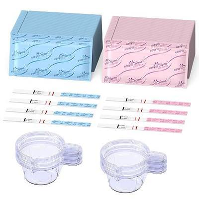 Easy@Home Ovulation & Pregnancy Test Kit, 25 LH + 10 hCG Tests, 35 Cups | Ovulation and Pregnancy Test Strips with 35 Large Urine Cups, Compatible with the Premom APP for Convenient Cycle Tracking