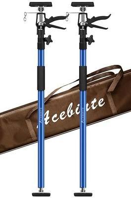 2PK Support Pole,Steel Telescopic Quick Adjustable 3rd Hand Support System, Support Rod, Supports up to 154 lbs Construction Rods for Cabinet Jacks Cargo Bars Drywalls Extends from 50 Inch to 118 Inch
