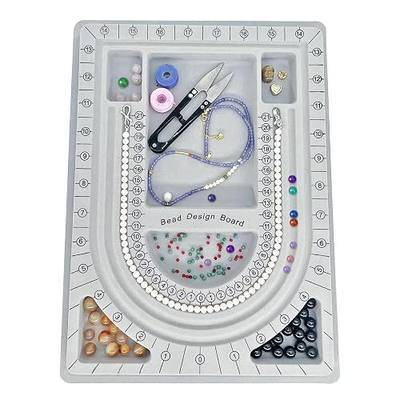 Bead plate, bead measuring plate, jewelry design tray, bead design table, suitable for necklace, jewelry production, design, measurement, DIY production