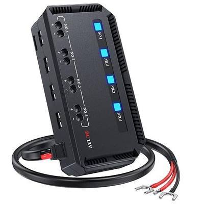 EXTRACTME 12V Fuse Block, Universal 20A Motorcycle Fuse Relay Box Kit with LED Warning Indicator, Motorcycle Accessory Power Supply Unit 4 Circuits, Fuse Box Battery for 12 Volt Automotive Vehicles