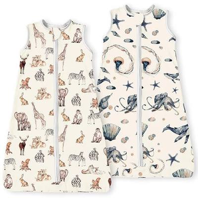 Baby Sleep Sack 6-12-15 Months Light Wearable Blanket for Babies with 2-Way Zippers, 0.5 TOG Premium Soft Breathable Sleeping Bag for Baby Boys Girls 2-Pack