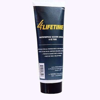 4LIFETIMELINES Multi-Purpose Silicone Grease 8 oz Tube, Brake Grease, All-Weather Lubricant for Auto, Home, Farm & Shop, Long-Lasting Versatility