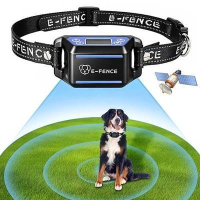 Wireless GPS Dog Collar Fence-Electric Containment System.No Monthly Fee,AdjustableBeep.Vibration & Static.48H Waterproof Rechargeable Collar for Backyard Escape Prevention & Camping