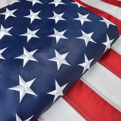 American Flag 5x8 FT, US Flag USA High Wind with Embroidered Stars, Sewn Stripes, Brass Grommets, Durable USA Flag Outdoor Outside