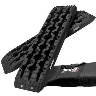 RES-Q 42" Recovery Boards - Black - Sold In Pairs - Maximum Traction - Aggressive Tread Pattern & Deep Cleats - Includes Carrying Case & Hardware - Made With Tough Nylon - Designed For Anything