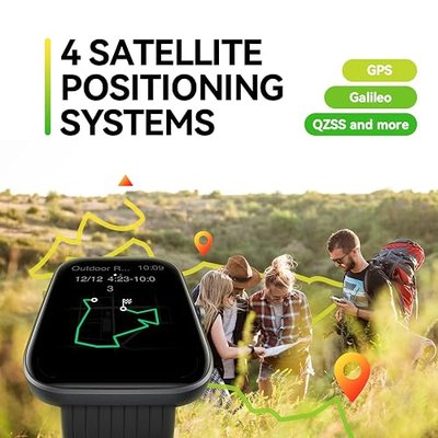 Amazfit Refurbished BIP 3 Pro Smart Watch for Men and Women, GPS, 14-Day Battery, Health and Fitness Watch with Heart & Sleep Tracking, 5 ATM Water-Resistance Renewed(Black)