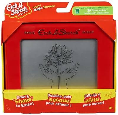 Etch A Sketch Sustainable Classic Magic Screen Drawing Toy, Ages 3+ | Draw & Shake to Erase, Made with 86% Recycled Plastic, No Batteries Needed, Birthday Gifts for Kids