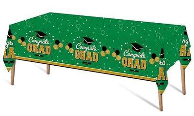 ATFUNSHOP Graduation Party Decorations 2PCS Graduation Tablecloth Party Supplies Gongrats Grad Tablecover 54"x108"