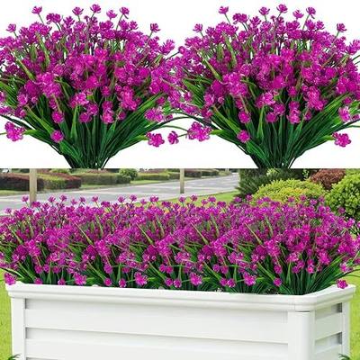 Lnoicy 20pcs Artificial Flowers,Fake Flowers Picks for Office Decorations Floral Arrangements DIY Wreath Holiday Tables Party Home Decor and Home Garden Decoration(Fuchsia)