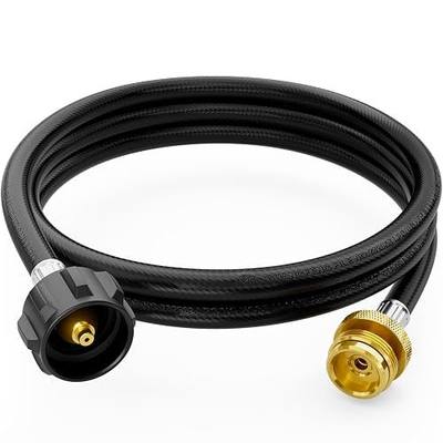 CALPOSE 6 Feet Propane Adapter Hose, 1lb to 20lb Adapter | Converts 1lb Appliances to 5-40lb Tanks, Gas Hose for Weber Q, Coleman Grill, Buddy Heaters and More