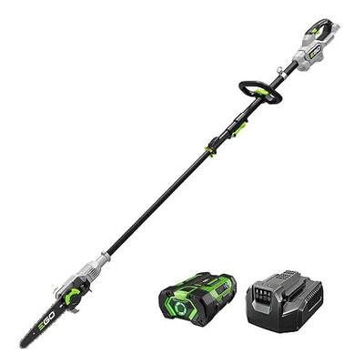 EGO Power+ Pole Saw for Tree Trimming, Cordless Electric Pole Saw with Telescopic LED Cut Line Indicator, Includes 56V 2.5Ah Battery and Charger - PS1001