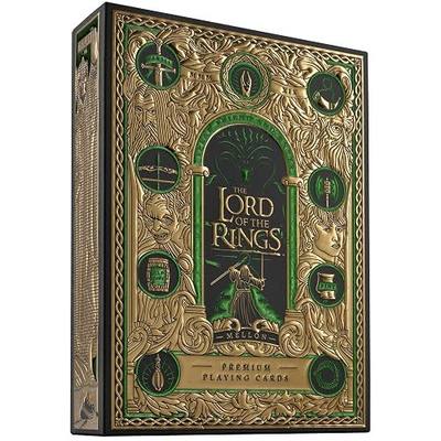 theory11 Lord of the Rings Playing Cards – Green and Gold Middle Earth Poker Deck with Custom Fantasy Artwork, Magic, Cardistry, Game Night Gift for LOTR Fans, Card Collectors, Magicians & Adults