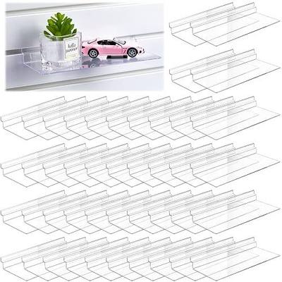 Maitys 45 Pcs Hanging Slatwall Shelves Accessories Clear Slatwall Wire Shelf Shoe Shelves for Wall Retail Display Home Shoe Stores Boutiques Supplies, 4.5 x 10 Inches