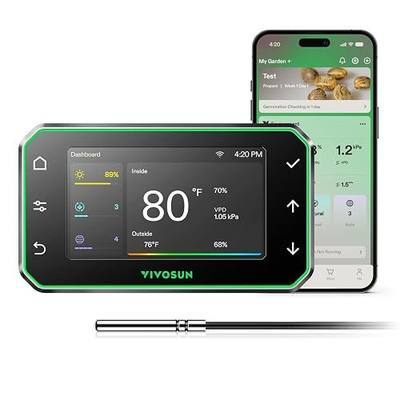 VIVOSUN GrowHub Controller E42A+ for Grow Tent, Smart Environmental WiFi-Controller with Temperature, Humidity, VPD, Timer, Cycle, Schedule Controls, Cooling Ventilation Lighting Programming