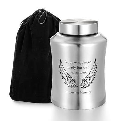 Urns for Ashes Decorative Urns for Adult Human Ashes Large Stainless Steel Cremation Urns for Human Keepsake Up to 220 lbs