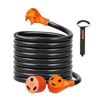 VEVOR 30 Amp RV Extension Cord 25FT, 10/3 AWG Heavy Duty STW Power Cord, NEMA TT-30P to TT-30R, ETL Listed for RV Camper Generator with Storage Strap