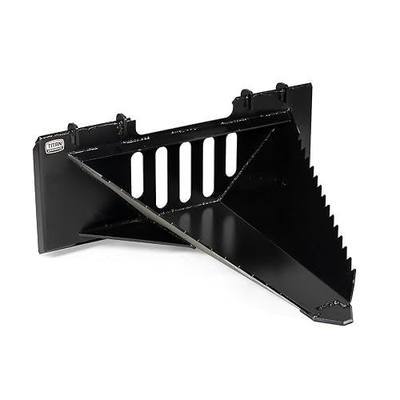 Titan Attachments Economy Series Stump Bucket Attachment, Universal Skid Steer Quick Tach, Serrated Leading Edge, Tree Scoop Digger for Removing Smaller Tree Stumps and Light Duty Ripping Roots
