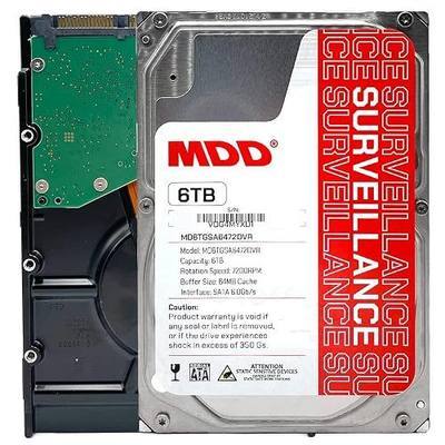 MDD (MDD6TSATA6472DVR) 6TB 7200RPM 64MB Cache SATA 6.0Gb/s 3.5-inch Internal Surveillance Hard Drive - 3 Years Warranty (Renewed)