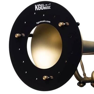 Deflector KGUBrass for trumpets, trombones, bass trombones, flugelhorns, trumpet mirror, acrylic deflector for horn (trumpet, black)