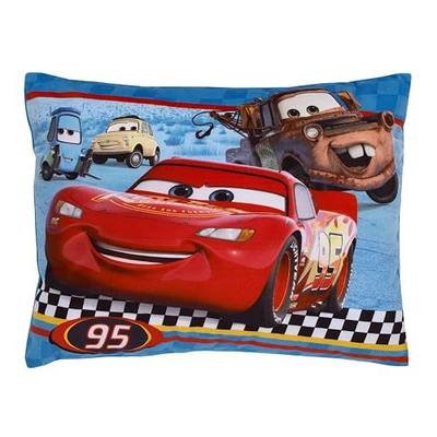 NoJo Disney Cars Radiator Springs Lightning McQueen & Tow-Mater Decorative Throw Pillow – Soft and Comfortable