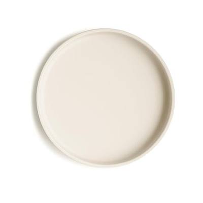 mushie Classic Silicone Suction Plate | BPA-Free Non-Slip Design (Ivory)