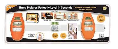 Hang Hero - All in One Picture Hanging System! Measures Frame, Levels and Inserts Nails at the Perfect Depth and Angle. Includes Hang Hero Unit and (50) #17 Brad Nails!