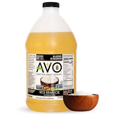 AVO NON GMO 100% Rice Bran Oil, 64 fl oz, No Preservatives Added