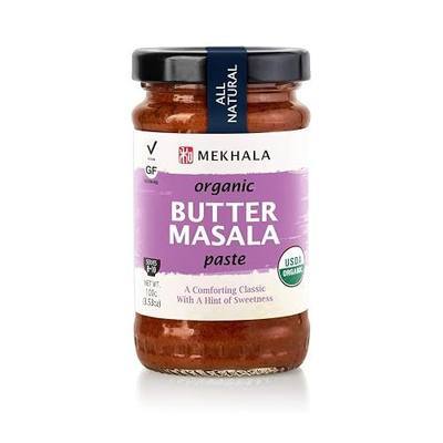 Mekhala Organic Butter Masala Indian Cooking Paste, Versatile sauce, marinade, cooking paste. No Heat. ORGANIC VEGAN GLUTEN-FREE 3.53oz