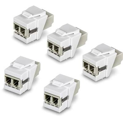 TRENDnet LC Duplex Fiber Optic Keystone Coupler Jacks– 5-Pack, TC-K05LC | Single-Mode & Multi-Mode Fiber Compatible, Recommended use with TC-KP24SA or TC-KP12V (Sold Separately)
