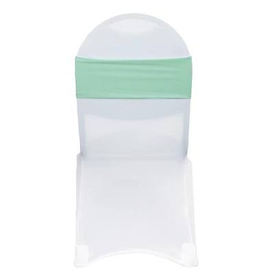 YOUR CHAIR COVERS - (Pack of 10) Mint Stretch Spandex Chair Bands - Universal Elastic Sashes for Banquet, Party, Hotel Event Decorations