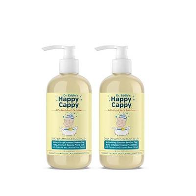 Happy Cappy Baby Shampoo and Body Wash - Eczema Body Wash for Kids & Toddlers, Helps with Dryness, Reduces Itching and Redness, Dermatologist Tested, Fragrance Free - 8 Fl Oz (Pack of 2) | Eczema Body Wash for Kids & Toddlers, Helps with Dryness, Reduces Itching and Redness, Dermatologist Tested, Fr