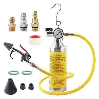 CMTOOL AC Flush Kit, Automotive Home HVAC Flush Tool, Thickened Stainless Steel Canister, Auto A/C Flushing Kit House Air Conditioning Flushing Bottle Set, for R134A R12 R22 R404 R410A System