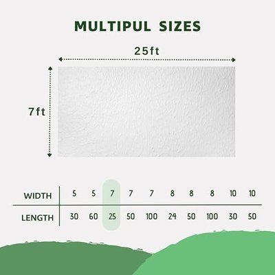 Plant Freeze Protection Cover, 7x25 FT Floating Row Cover | Frost Cloth Winter Garden Blanket for Cold Weather and Shade, Perfect for Outdoor Vegetables, Trees, Greenhouse