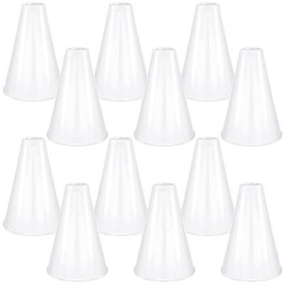 Woanger 12 Pcs Cheer Megaphone Bulk Plastic Mini Megaphone for Party,White | White Cheer Megaphone, DIY, Sports Match, Cheerleading, Outdoor Activities, Noisemaker