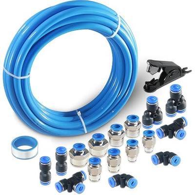 Pneumatic Tubing Blue Polyurethane PU Air Hose Pipe Tube Kit 8mm or 5/16 OD 5mm ID 10 Meter 32.8ft for Air Line or Fluid Transfer (8mm x 10M)