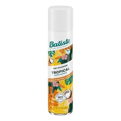 Batiste Dry Shampoo, Tropical Fragrance, 5.71 Oz | Coconut, Vanilla and Jasmine Scent; Refresh Hair and Absorb Oil Between Washes; Waterless Shampoo; For Hair Texture and Body